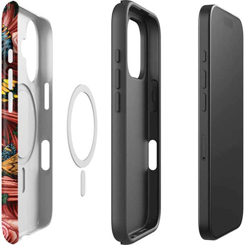 Gothic Woman and Death Moth Butterflies by Sarah Richter iPhone 16 Magsafe Impact Case